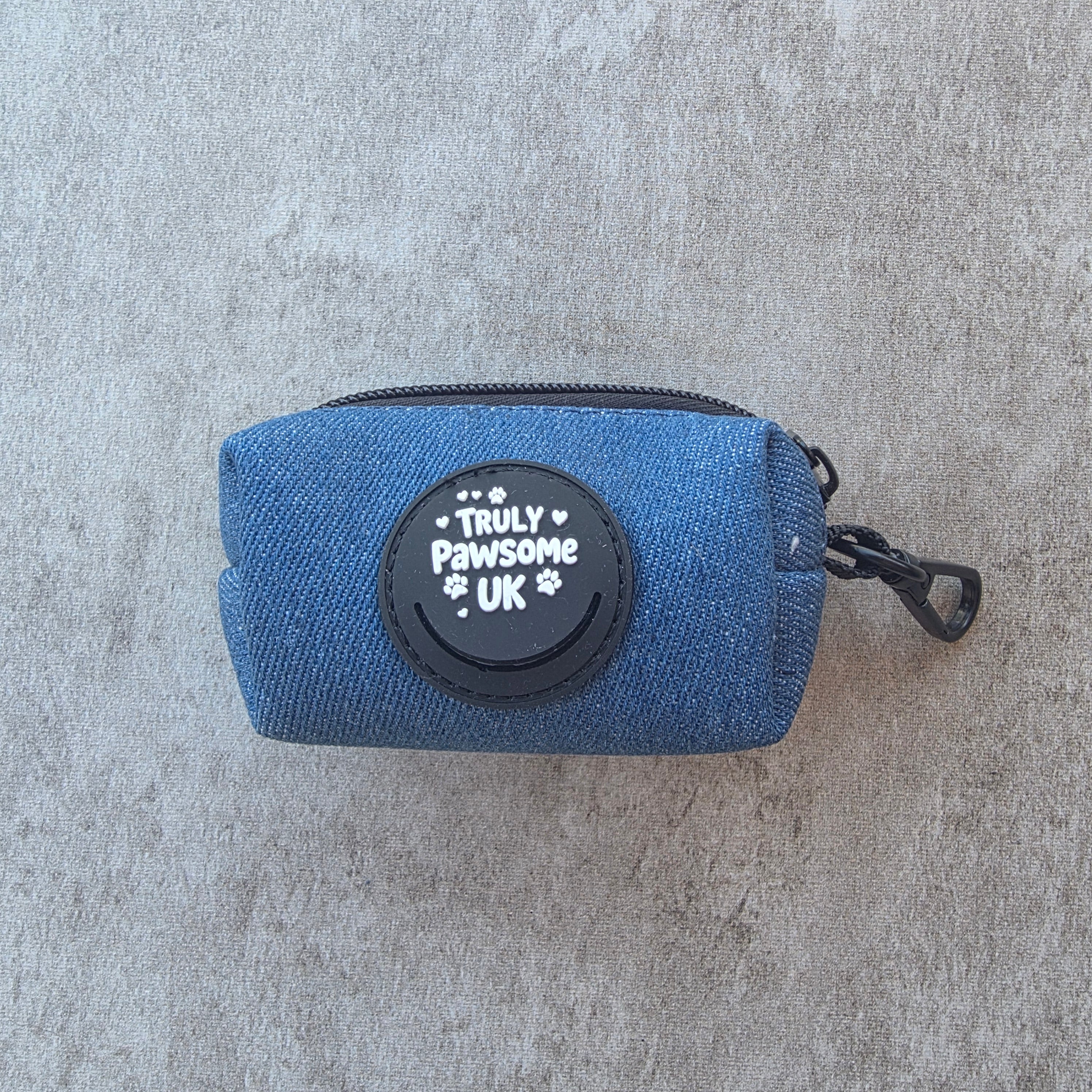 Dashing Denim Poop Bag Holder
