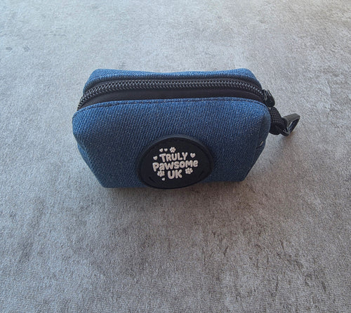 Dashing Denim Poop Bag Holder