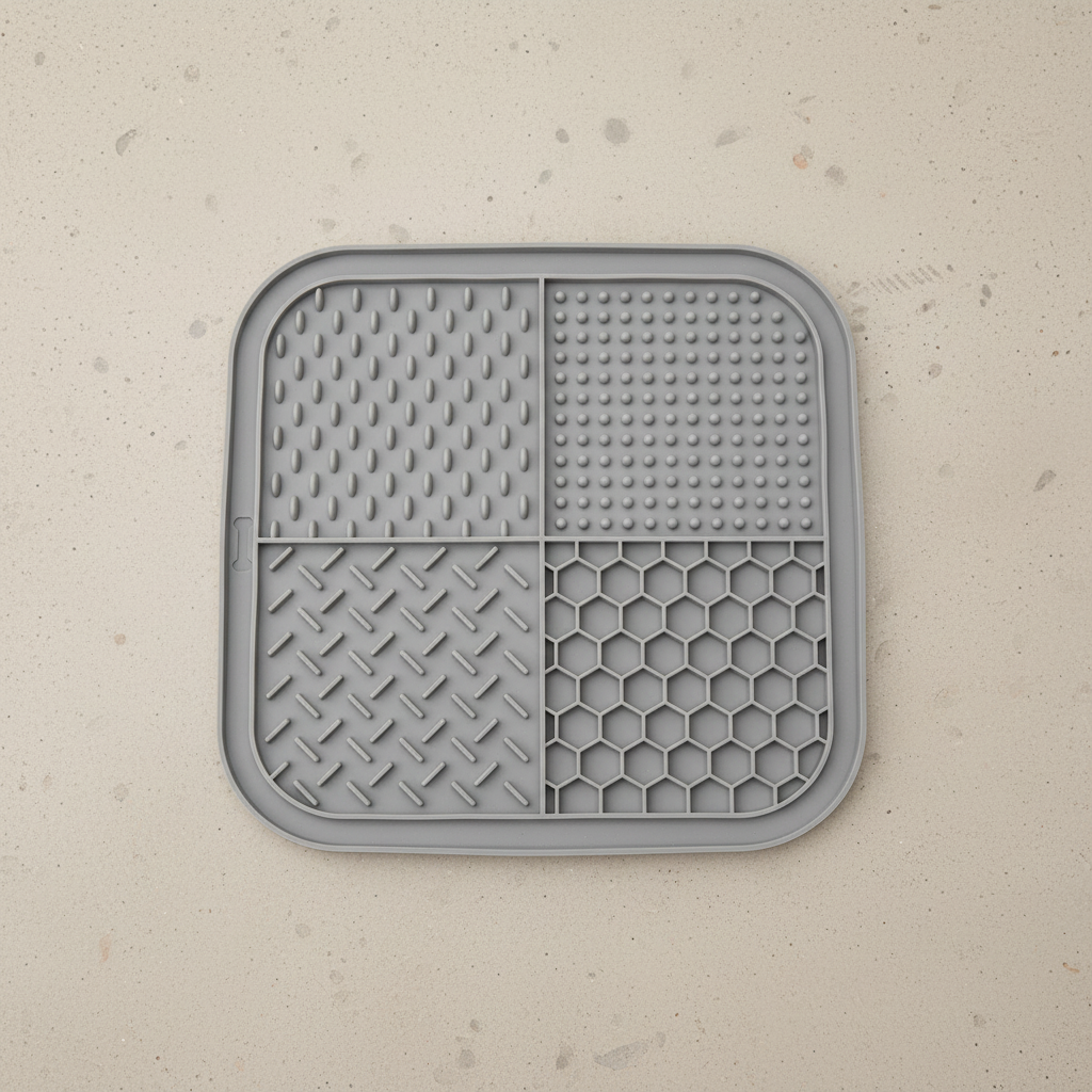 Grey lick mat concrete